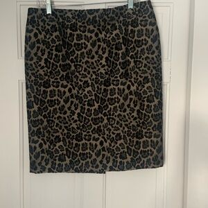 Ann Taylor Animal Print Pencil Skirt